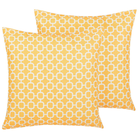 Set di 2 Cuscini da Esterno Giallo 40 x 40 cm Zip Modern