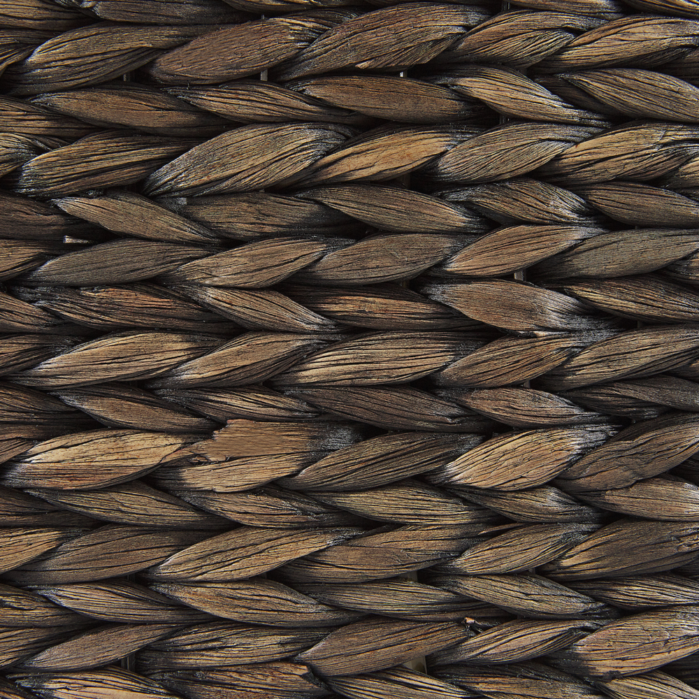 Vaso per piante in giacinto d'acqua marrone a trama rettangolare 80 x 20 cm sintetico con fori di drenaggio