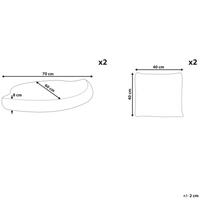Fodere per cuscini da esterno per giardino Set grigio resistente all'acqua minimalista