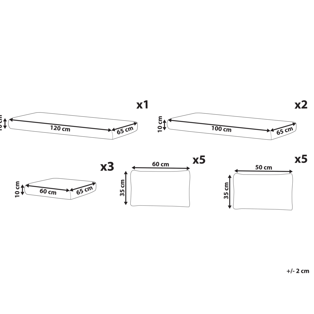 Set di fodere per cuscini per cuscini per sedile e schienale in tessuto di poliestere bianco sporco