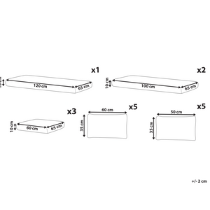Set di fodere per cuscini per cuscini per sedile e schienale in tessuto di poliestere bianco sporco