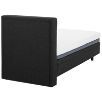 Letto Tessuto Grigio Scuro Elettrico Regolabile con Telecomando 80 x 200 cm