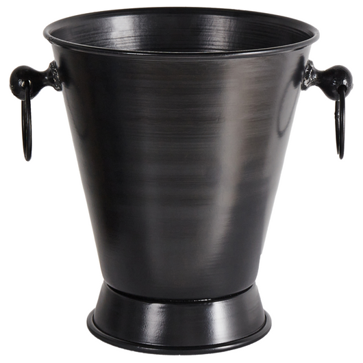 Secchiello per il ghiaccio in metallo argentato con manici Modern Champagne Cooler Accessorio per la casa glamour