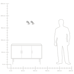 Lampada da Parete Argento Metallo Gabbia Paralume Luce Orientabile Posizione Moderna