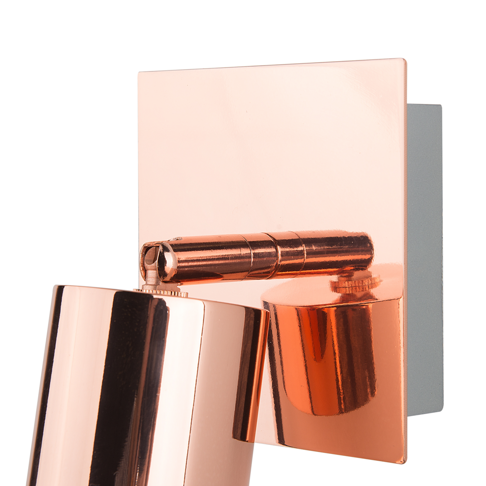 Set di 2 Lampade da Parete applique in Metallo Rame Orientabile Luce Glamour