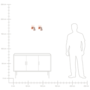 Set di 2 Lampade da Parete applique in Metallo Rame Orientabile Luce Glamour