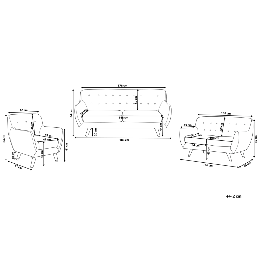 Set soggiorno velluto verde 3 posti 2 posti poltrona pulsante capitonné indietro