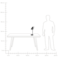 Lampada da scrivania in metallo Nero da 48 cm con paralume regolabile industriale per l'home office