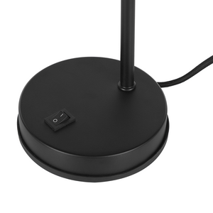 Lampada da scrivania in metallo Nero da 48 cm con paralume regolabile industriale per l'home office