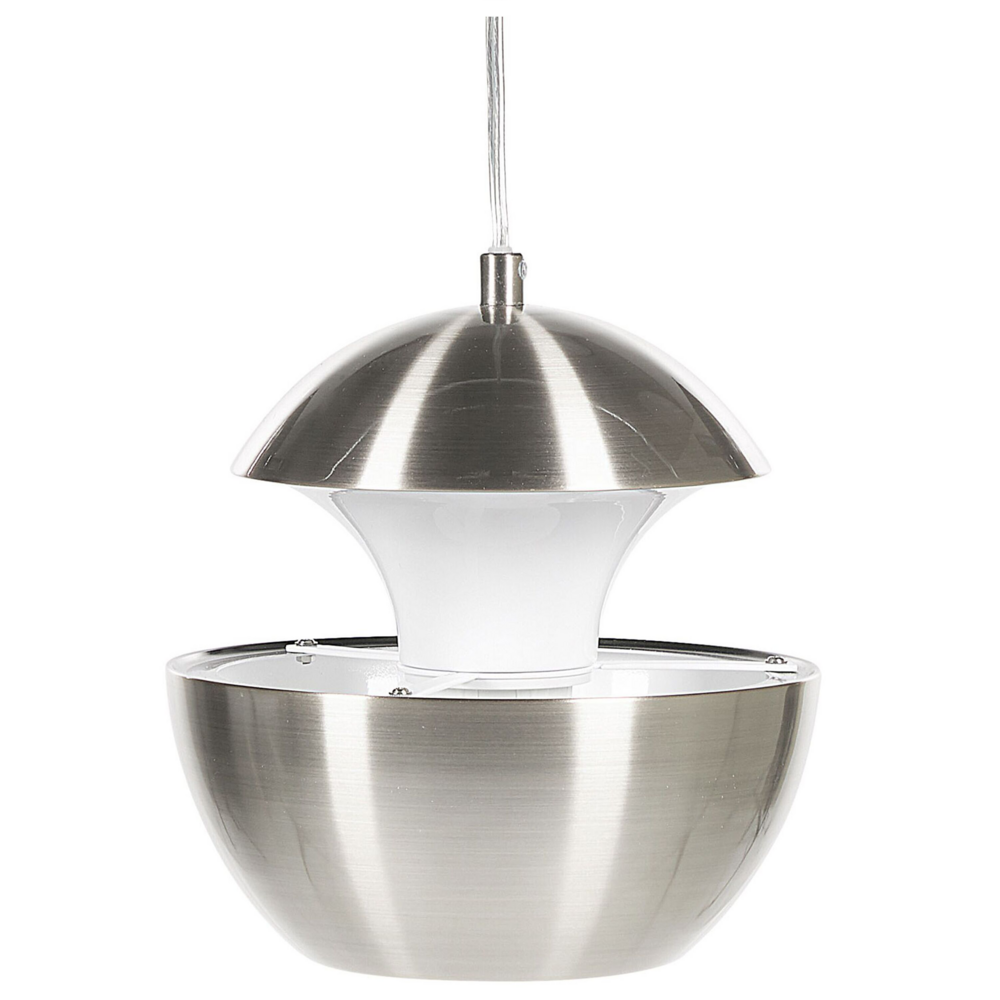 Lampada a Sospensione Argento Metallo Bianco Interno Design Moderno Sospensione Cucina Illuminazione