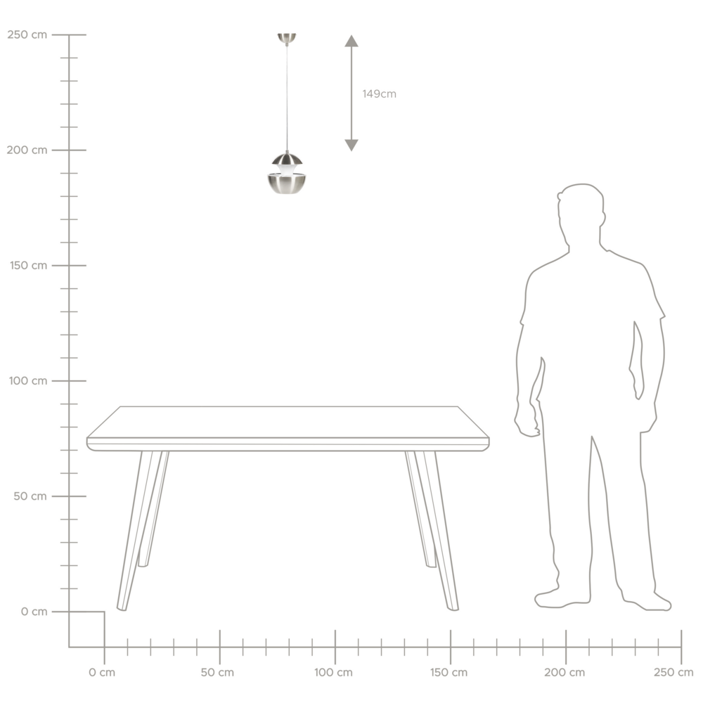 Lampada a Sospensione Argento Metallo Bianco Interno Design Moderno Sospensione Cucina Illuminazione