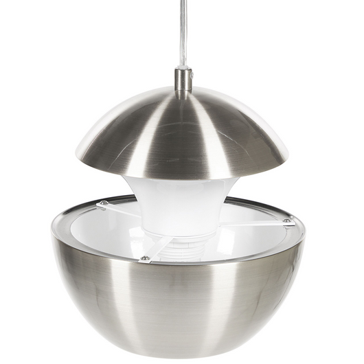 Lampada a Sospensione Argento Metallo Bianco Interno Design Moderno Sospensione Cucina Illuminazione