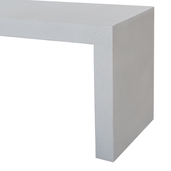 Panchina da Giardino in Cemento Bianco a 3 Posti 40 x 150 x 40 cm esterno terrazzo