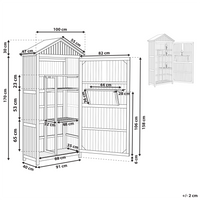 Armadio da Giardino in Legno di Acacia 200 x 100 cm Casetta per Attrezzi da Esterno con Ripiani