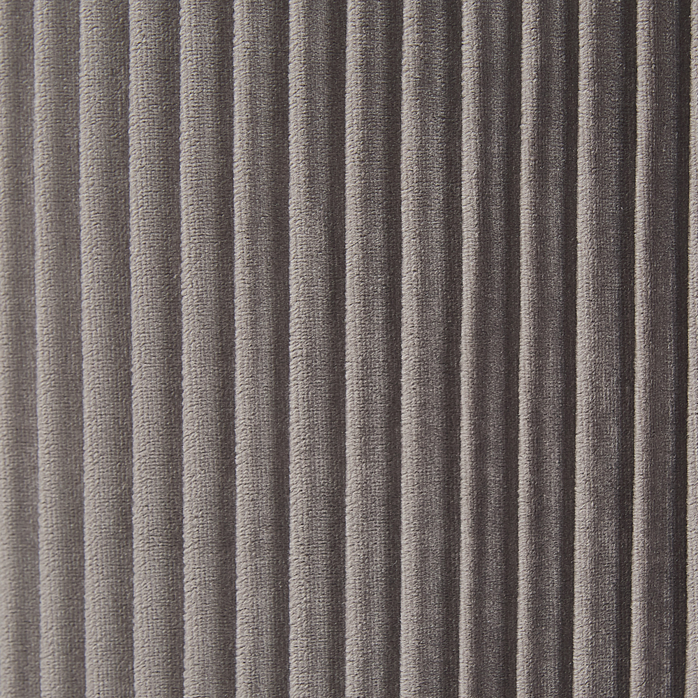 Set di 2 pouf contenitore Rivestimento in velluto di poliestere grigio Base dorata Design moderno Ciuffo orizzontale Soggiorno pezzo