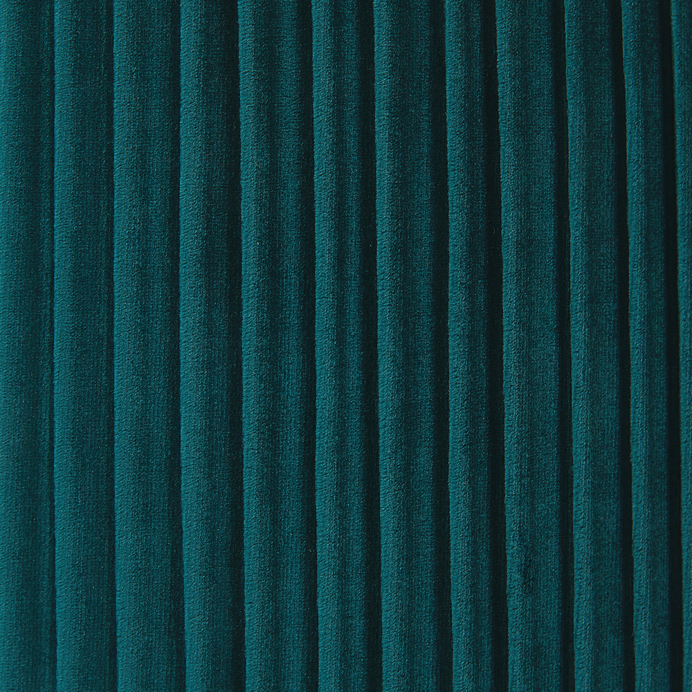 Set di 2 pouf portaoggetti Rivestimento in velluto di poliestere blu turchese Base dorata Design moderno Ciuffo orizzontale Soggiorno pezzo