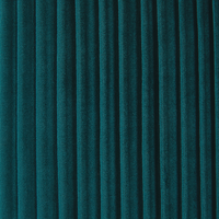 Set di 2 pouf portaoggetti Rivestimento in velluto di poliestere blu turchese Base dorata Design moderno Ciuffo orizzontale Soggiorno pezzo