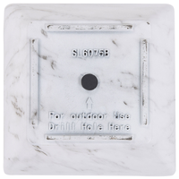 Vaso per piante da esterno per interni effetto marmo miscela di pietra bianca quadrato 35 x 42 cm dal design moderno