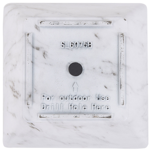 Vaso per piante da esterno per interni effetto marmo miscela di pietra bianca quadrato 35 x 42 cm dal design moderno