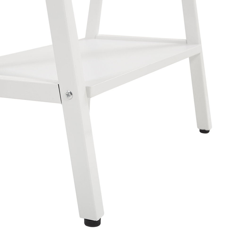 Scrivania per computer Home Office Piano in legno chiaro 140 x 60 cm con cassetti Cornice bianca