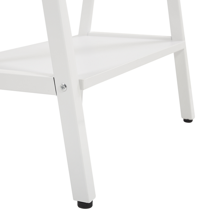 Scrivania per computer Home Office Piano in legno chiaro 140 x 60 cm con cassetti Cornice bianca