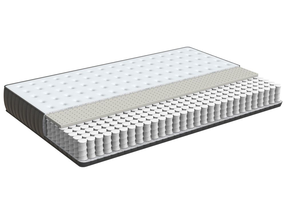 Materasso a molle insacchettate matrimoniale 140 x 200 cm rigido con lattice