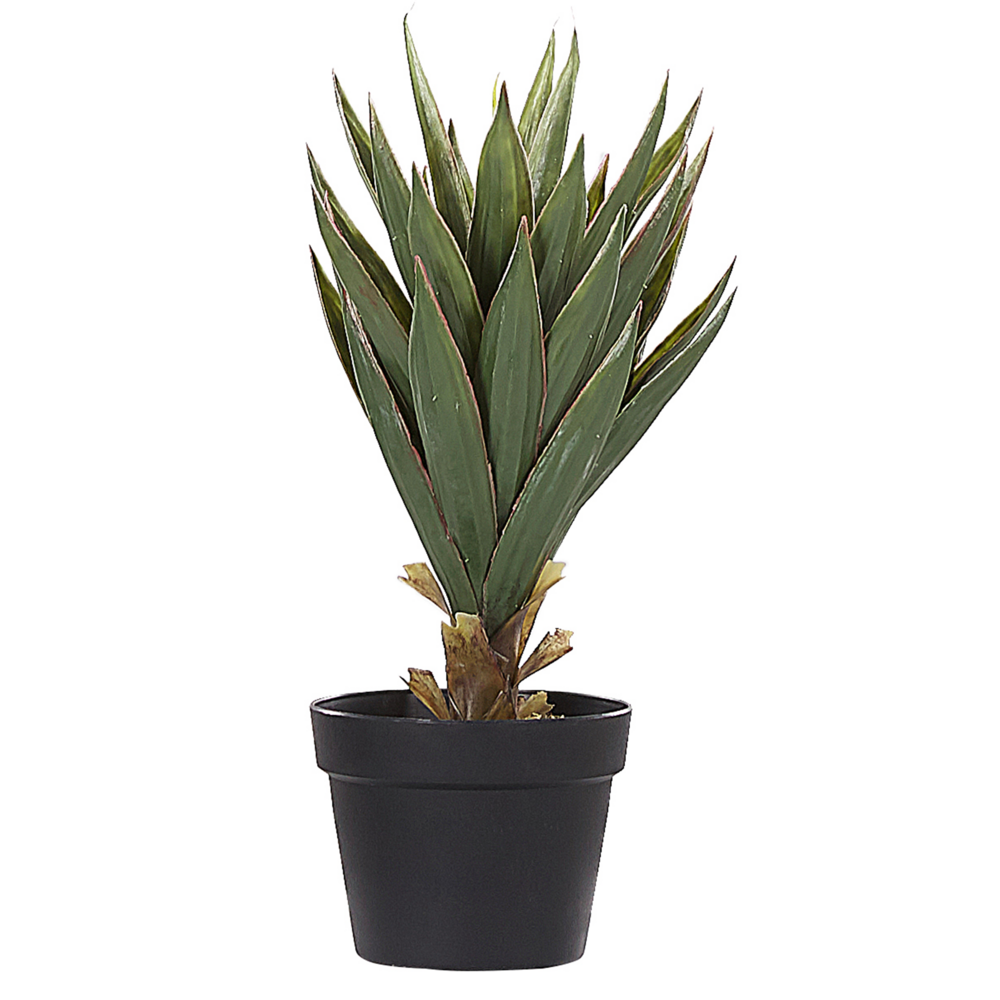 Vaso artificiale di Aloe Vera verde e Nero sintetico 52 cm materiale decorativo accessorio per interni