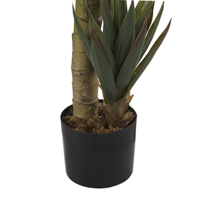Accessorio decorativo per interni in materiale sintetico verde e Nero in vaso artificiale di aloe vera da 90 cm