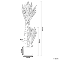 Accessorio decorativo per interni in materiale sintetico verde e Nero in vaso artificiale di aloe vera da 90 cm