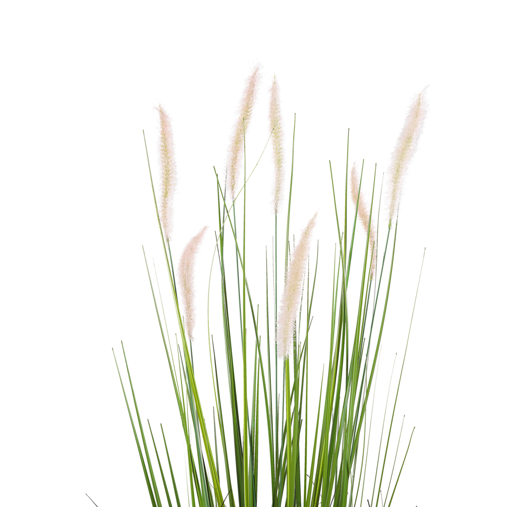 Canna artificiale in vaso in materiale sintetico verde e Nero 87 cm Decorazione erba per interni