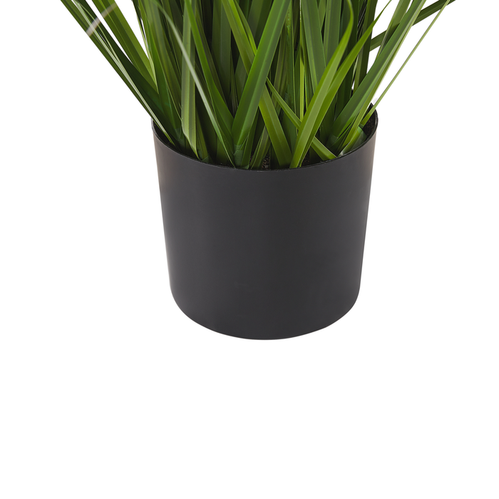 Canna artificiale in vaso in materiale sintetico verde e Nero 87 cm Decorazione erba per interni