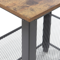 Carrello da Cucina in Legno di Pino Nero 40L x 50L x 86H cm 3 Ripiani Cassetto Posate Portabottiglie Rotelle