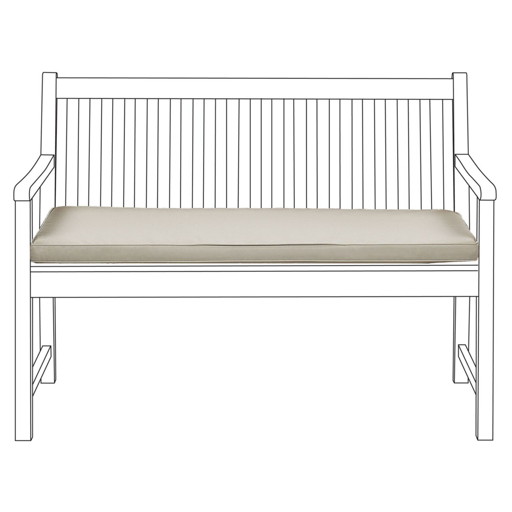 Cuscino per sedile da esterno Cuscino per panca resistente all'acqua in poliestere taupe112 x 54 cm Giardino