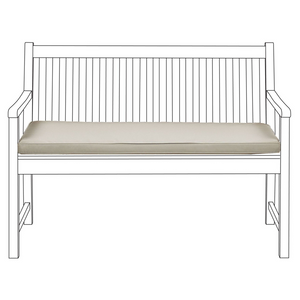 Cuscino per sedile da esterno Cuscino per panca resistente all'acqua in poliestere taupe112 x 54 cm Giardino