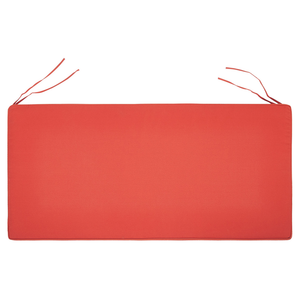 Cuscino per sedile da esterno Cuscino per panca resistente all'acqua in poliestere rosso 112 x 54 cm Giardino