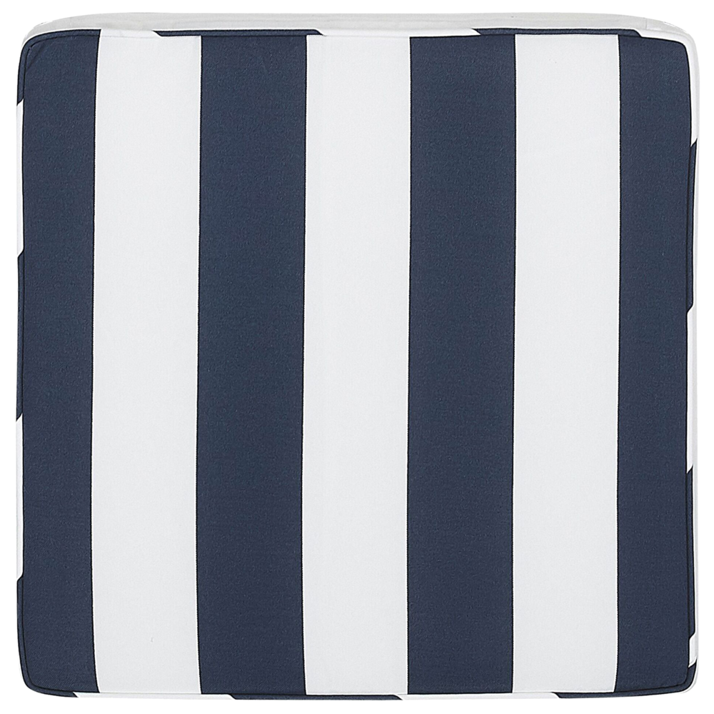 Cuscino di seduta per sedia da giardino Tessuto resistente all'acqua a righe bianche e blu navy