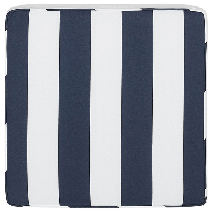 Cuscino di seduta per sedia da giardino Tessuto resistente all'acqua a righe bianche e blu navy