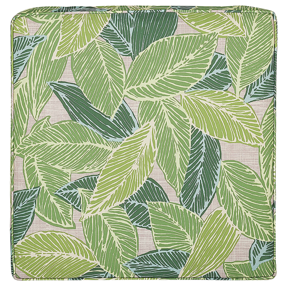 Cuscino di seduta per sedia da giardino in tessuto resistente all'acqua con motivo foglia verde