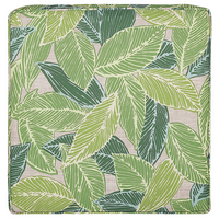 Cuscino di seduta per sedia da giardino in tessuto resistente all'acqua con motivo foglia verde