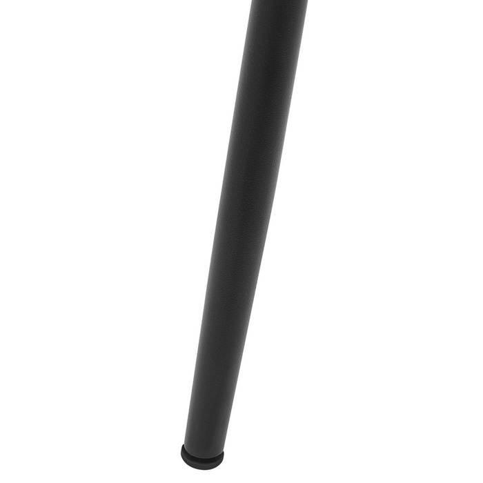 Set di 2 Sedie da Pranzo Seduta Sintetica Nera Gambe in Metallo Nero Schienale Net Design Moderno Scandinavo