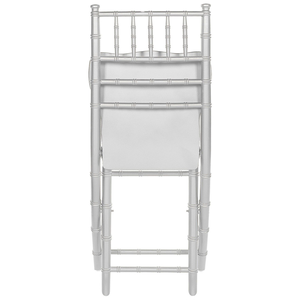 Set di 4 Sedie Pieghevoli Sedie Sala da Pranzo in Legno di Faggio Argento Stile Contemporaneo