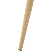 Set di 2 sedie da pranzo Seduta sintetica nera Gambe in metallo in legno chiaro Schienale aperto in rete Soggiorno moderno Stile scandinavo