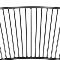 Set di 2 sedie da pranzo design in filo di metallo Nero con imbottitura in ecopelle con stile industriale glam