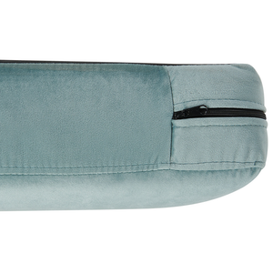 Poltrona Verde Menta Rivestimento Tessuto Velluto Gambe In Metallo dorato Cuscini Seduta E Schienale Sfoderabili Stile Retrò Glam