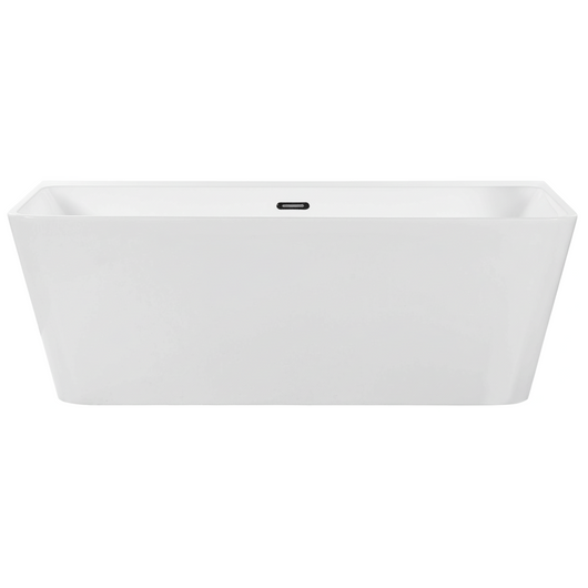 Vasca da bagno bianca in acrilico sanitario ovale singola 170 x 80 cm dal design minimalista