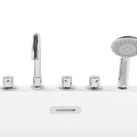 Vasca da bagno freestanding bianco sanitario ovale in acrilico singolo 170 x 80 cm dal design moderno