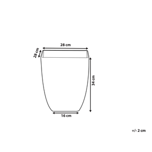 Vaso per piante da esterno per interni effetto marmo miscela di pietra bianca quadrato 28 x 34 cm dal design moderno