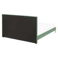 Letto imbottito matrimoniale 140 cm 6 testiera verde velluto gambe dorate