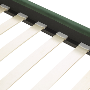 Letto imbottito matrimoniale 140 cm 6 testiera verde velluto gambe dorate