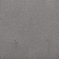 Sedia a Dondolo in Tessuto Grigio Chiaro Solido in Legno Pattini Classici